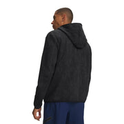 Under Armour Schwarzer Herren-Fleece-Hoodie mit meliertem, strukturiertem Stoff und dezenten Ton-in-Ton-Nähten
