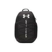 Under armour Schwarzer Herren-Rucksack aus Polyester mit Print, weißem Logo, vertikalem Branding und seitlichen Netzeinsätzen