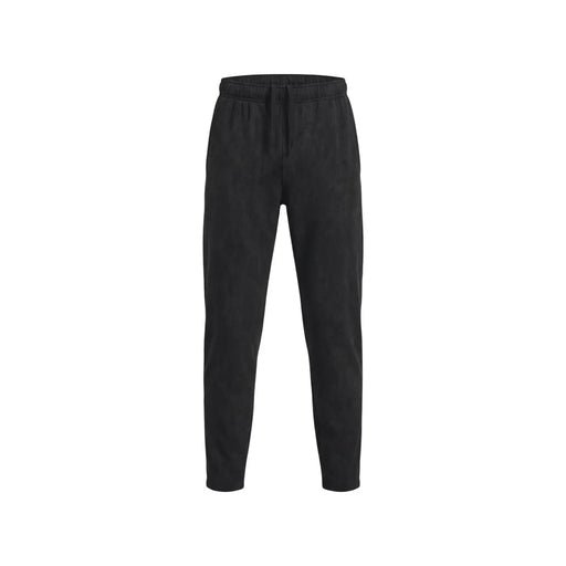 Under armour Herren-Fleece-Jogginghose aus schwarzem Baumwollmischgewebe mit elastischem Bund und Kordelzug, Vorderansicht
