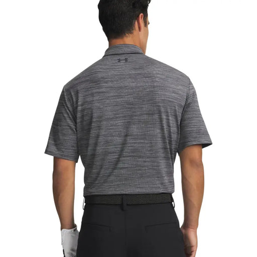 Under armour Herren-Poloshirt, grau, Kurzarm, Polyester, Rückseite mit dezenter Struktur und Logo am Kragen