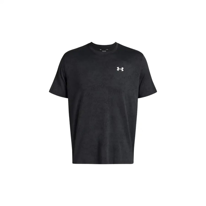 Under Armour Männer t-shirt in Schwarz mit weißem Logo auf der Brust, aus atmungsaktivem Material
