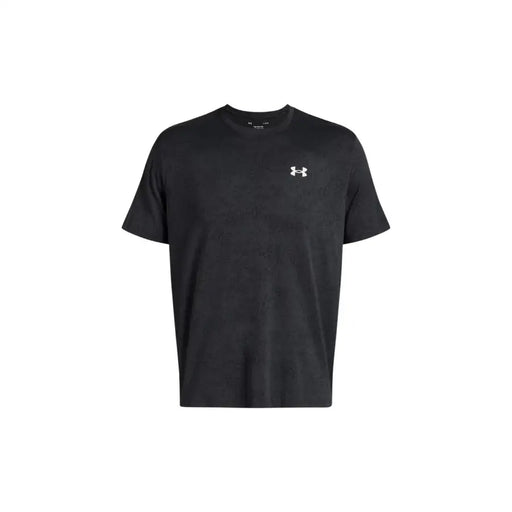Under Armour Männer t-shirt in Schwarz mit weißem Logo auf der Brust, aus atmungsaktivem Material
