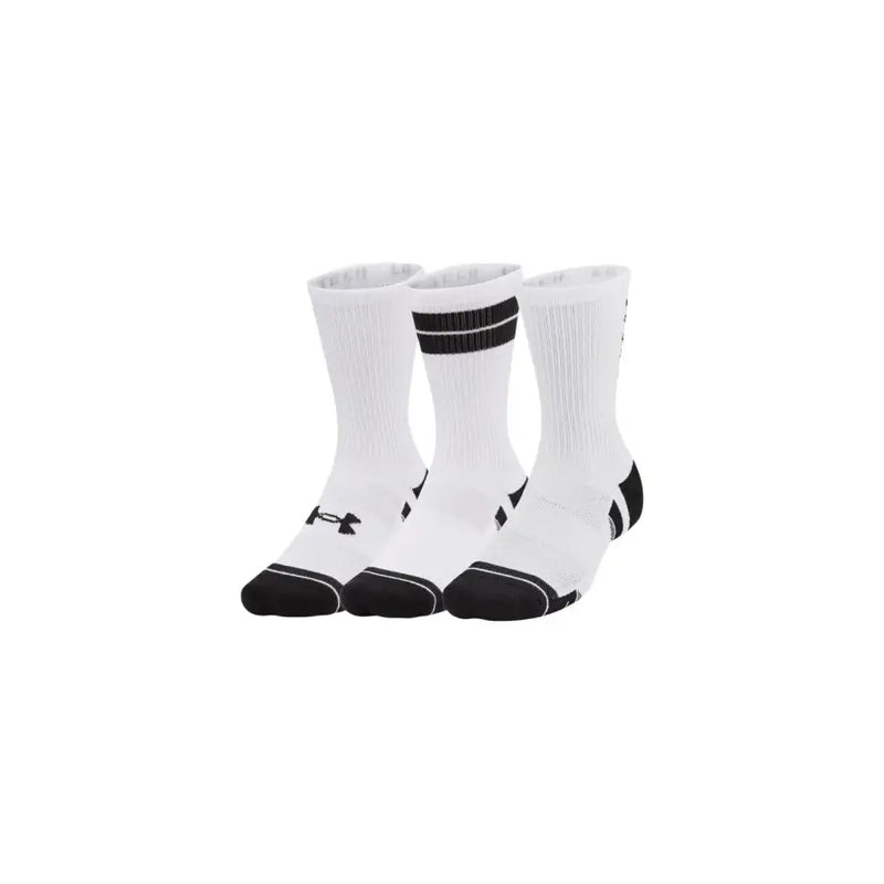 Under armour Weiße Herren-Sportsocken mit schwarzen Akzenten und Logodetails für den Sport