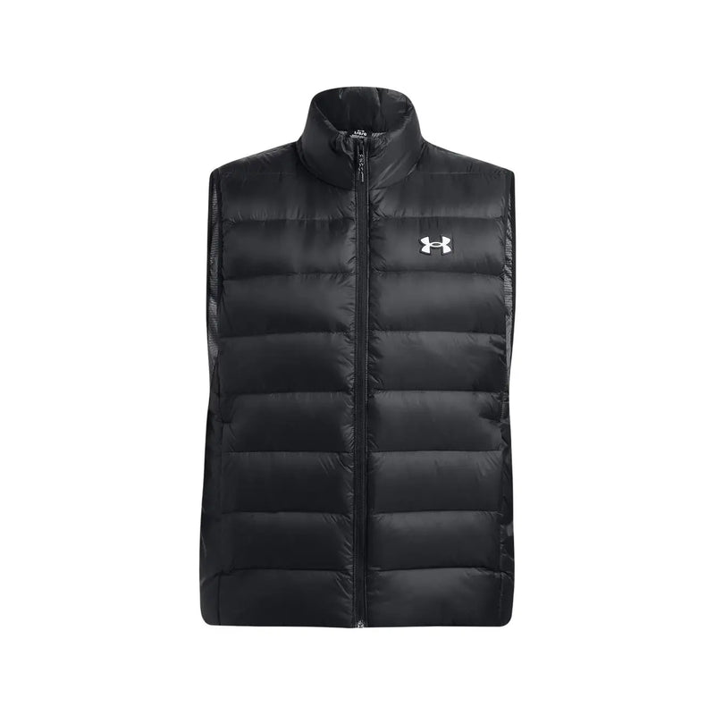 Under armour Steppweste Legend für Herren in Schwarz mit Steppdesign und hohem Kragen, Vorderansicht