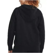 Under armour women’s black hooded sweatshirt with front pockets soft textured fabric and relaxed fit