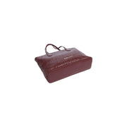 Valentino Damenhandtasche, bordeauxrot, aus Kunstleder, mit geprägtem Logomuster und dezentem Markennamen auf der Vorderseite