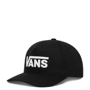 Schwarze Vans-Baseballkappe aus Baumwolle mit weißem, gesticktem Logo – das perfekte Accessoire für Herren im Frühling und Sommer.