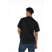 Schwarzes Vans Herren-T-Shirt aus Baumwolle mit kurzen Ärmeln und Rundhalsausschnitt, Vorderansicht mit Rundhalsausschnitt