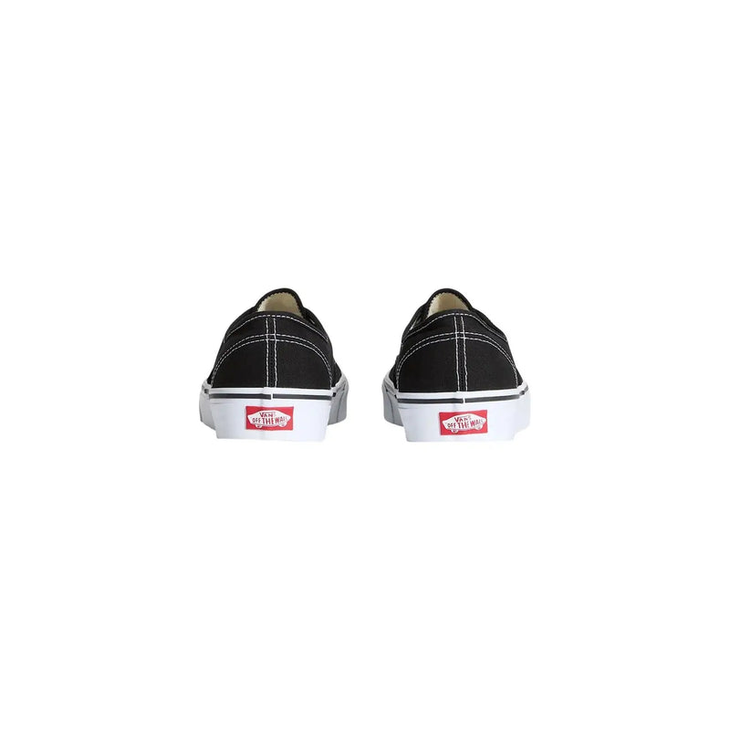 Vans Herren-Sneaker aus schwarzem Stoff, lässige Schuhe mit schwarzem Canvas im Old-Skool-Design, weißen Sohlen und roten Logo-Etiketten