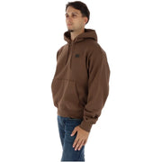 Brauner Vans Herren-Kapuzenpullover aus Baumwolle mit kleinem schwarzen Logo auf der Brust