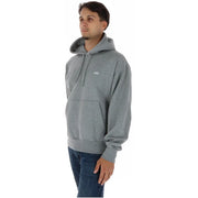 Grauer Vans Herren-Hoodie aus Baumwolle mit dezenter Melange-Struktur und kleinem weißen Logo auf der Brusttasche