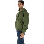 Olivgrüner Baumwoll-Hoodie für Herren von Vans mit Kapuze, Vordertasche, langen Ärmeln und Kordelzug