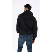 Schwarzer Vans Herren-Hoodie aus Baumwolle mit weicher, lässiger Passform und gerippten Bündchen in Schwarz.