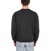 Schwarzes Vans Herren-Sweatshirt aus Baumwolle mit Rundhalsausschnitt, langen Ärmeln und gerippten Bündchen für die Freizeit.