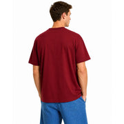 Vans Herren-Baumwoll-T-Shirt, bordeauxrot, Rundhalsausschnitt, kurze Ärmel, ideal für Freizeitkleidung