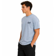 Hellblaues Vans Herren-T-Shirt aus Baumwolle mit Rundhalsausschnitt und kleinem Grafikprint auf der linken Brust.
