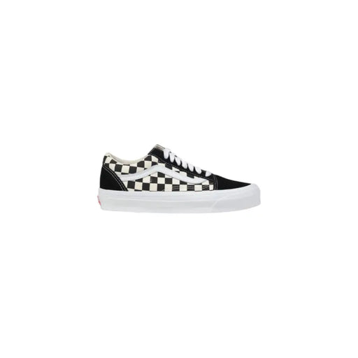 Vans Herren-Sneaker aus Leder, schwarze Schnalle, Frühjahr/Sommer-Edition, mit schwarz-weiß kariertem Canvas-Obermaterial und Gummisohle