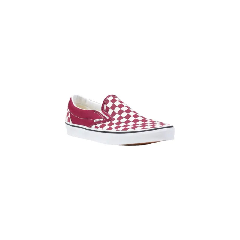 Vans Herren-Mokassin-Sneaker zum Hineinschlüpfen aus rot-weiß kariertem Stoff mit klassischem Canvas-Design