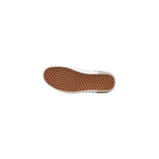Vans Herren-Sneaker, beigefarbenes Leder, Slip-on-Schuh mit hellbrauner Gummisohle und klassischem Diamantprofil, Größe 10