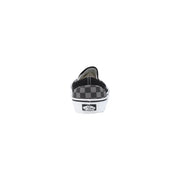 Vans Herren-Sneaker, schwarz, Stoff, klassisch, niedrig top Slipper mit schwarz-grauem Schachbrettmuster und weißer Gummisohle