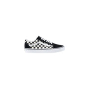 Vans Herren-Sneaker, schwarz-weiß kariert, Schnürung, niedrig top Schuhe mit klassischem Canvas-Obermaterial und weißer Sohle