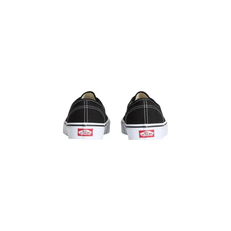 Vans Herren-Sneaker, schwarze Stoff-Sneaker aus schwarzem Canvas im Old-Sko-Stil mit Schnürung, weißen Gummisohlen und roten Logo-Etiketten