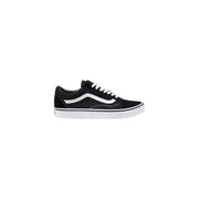 Schwarze Vans Herren-Sneaker aus Wildleder mit weißen Schnürsenkeln, klassischem Seitenstreifen und weißer Gummisohle (VN000D3HY281)