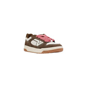 Vans Herren-Sneaker aus braunem und weißem Wildleder mit markanter rot-weiß gemusterter Schnürung, Frühjahr/Sommer-Kollektion