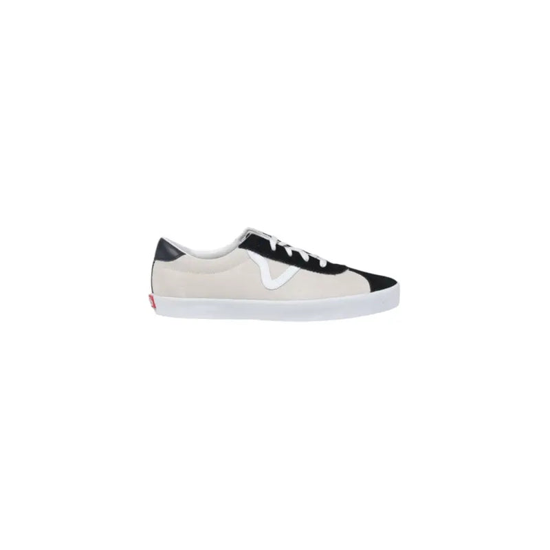 Vans Herren-Sneaker aus mehrfarbigem Wildleder mit beigen und schwarzen Akzenten, weißen Schnürsenkeln, weißer Gummisohle und klassischem Seitenlogo