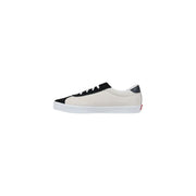 Vans men sneakers low-top black and off-white canvas with suede laces and white rubber sole for spring summer wear