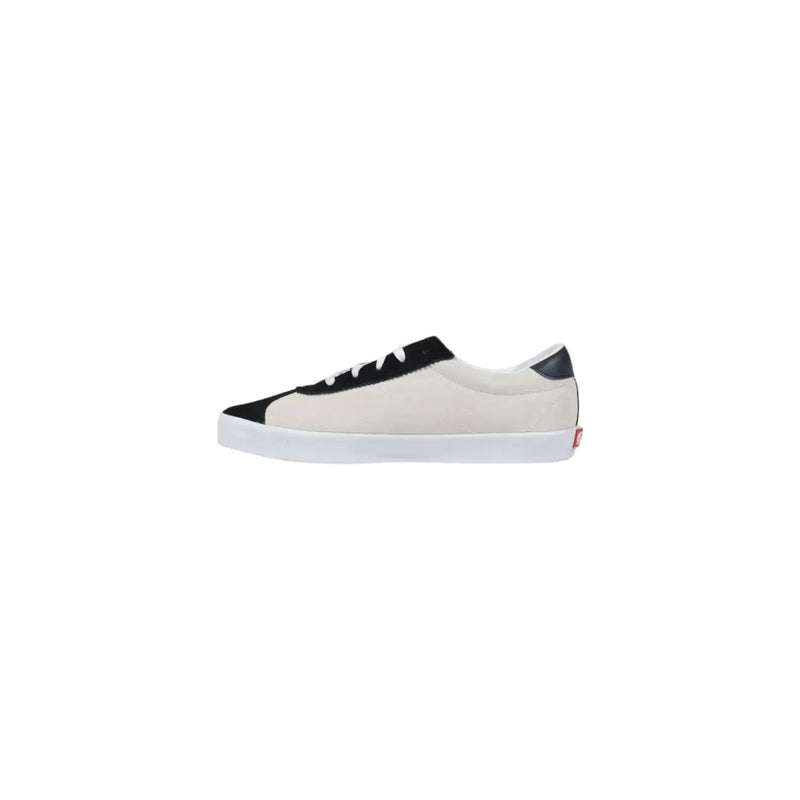 Vans men sneakers low-top black and off-white canvas with suede laces and white rubber sole for spring summer wear