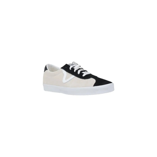 Vans men sneakers multicolor black and off-white suede low-top with white rubber sole and iconic Vans logo on side