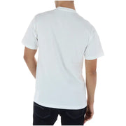 Weißes Vans Herren-T-Shirt aus Baumwolle mit kurzen Ärmeln und Rundhalsausschnitt in schlichtem Design