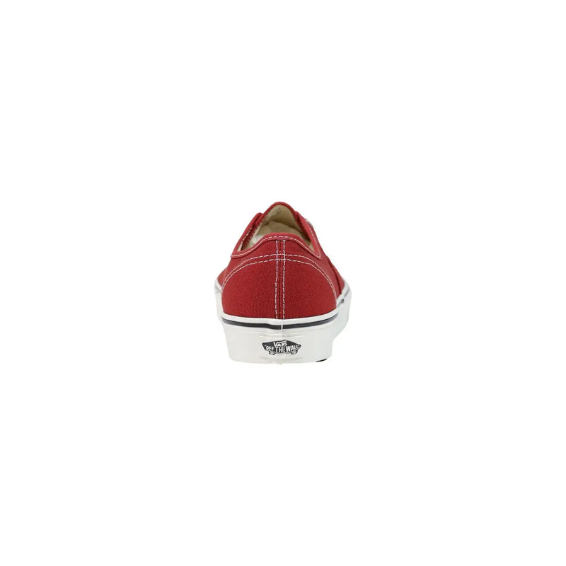 Rote Vans Herren-Sneaker aus Canvas mit weißer Gummisohle und schwarzem Schnürdesign
