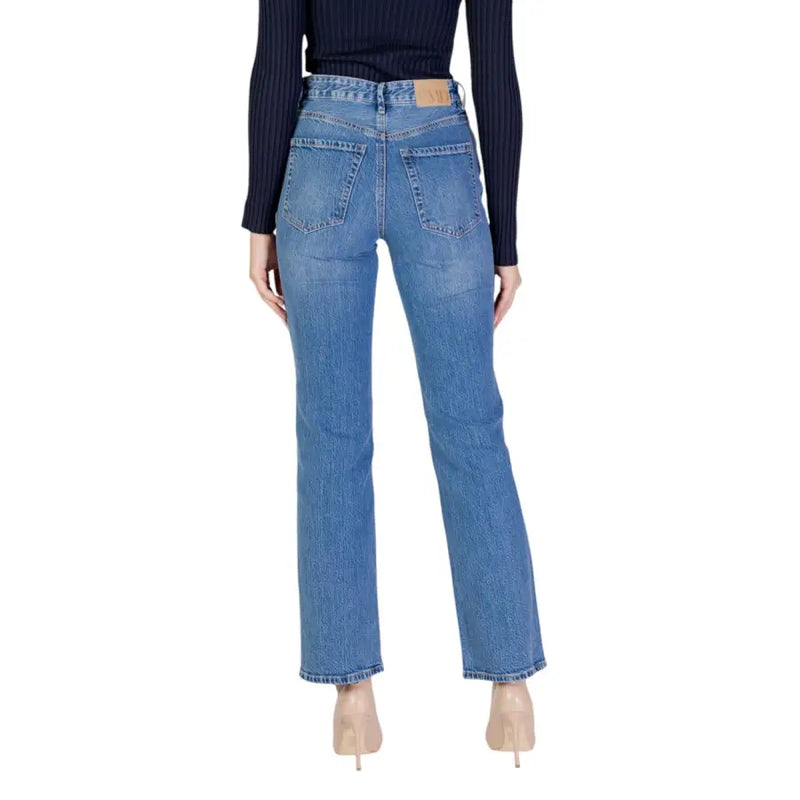 Vero Moda Blaue Damen-Jeans aus Denim mit klassischem geradem Bein und dezenter Waschung aus strapazierfähigem Material