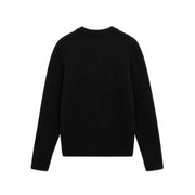 Vero Moda Schwarzer Damen-Strickpullover mit Rundhalsausschnitt und glatter, einfarbiger Strickstruktur.