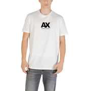 White Armani Exchange T-shirt displayed under Black AX Logo T Shirt product image