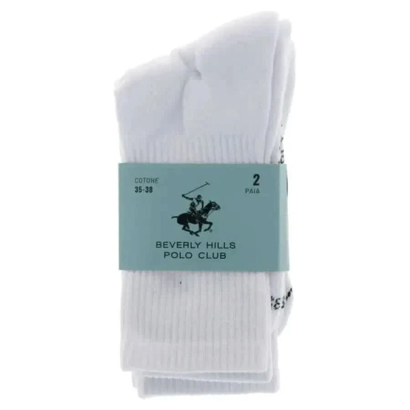 Weiße Sportsocken in Beverly Hills Polo Club Verpackung für Herrenunterwäsche