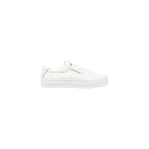 White canvas sneaker from Tommy Hilfiger Women’s Cotton Sneakers collection