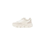 Off-white chunky platform sneakers with textured sole from Liu Jo White Faux Leather collection
