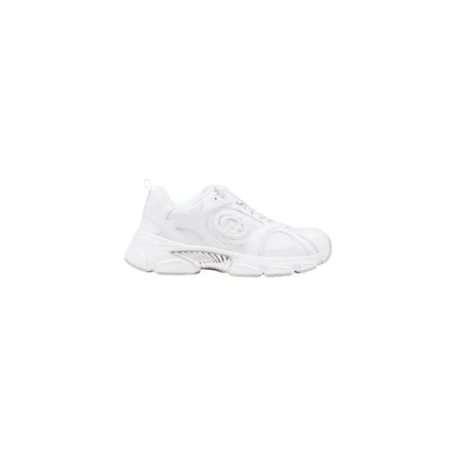 White chunky Guess Slip On Sporty Sneakers for Women with circular side details