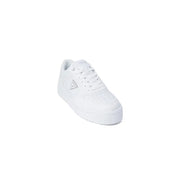 White Guess women low-top sneakers with small triangular logo on side