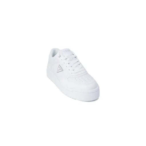 White Guess women low-top sneakers with small triangular logo on side