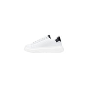 White leather slip-on sporty sneakers with black heel tab for women Liu Jo