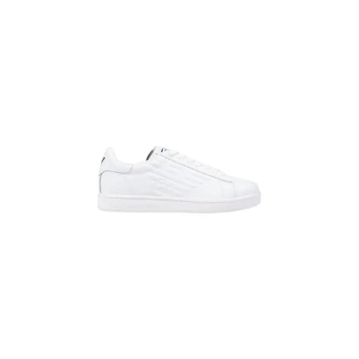 White leather sneaker with a white sole from Black Leather Sneaker collection