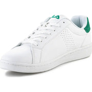 White leather sneaker with green accents from Fila Men Sneakers All Seasons White