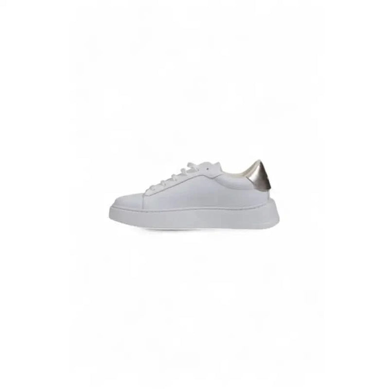 White leather sneaker with silver accent from Furla Women’s collection