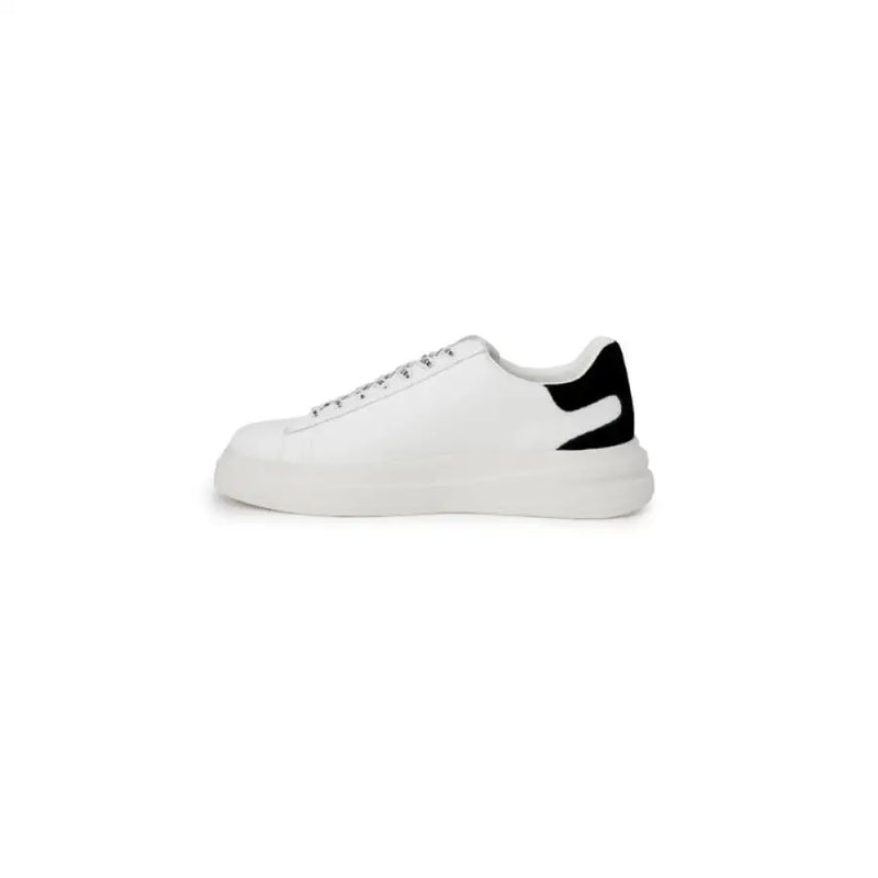 White leather sneaker with black accent from Guess Mens Fall Winter collection