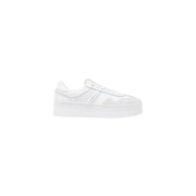 White platform sneakers with subtle paneling from Tommy Hilfiger Jeans Brown Faux Leather collection