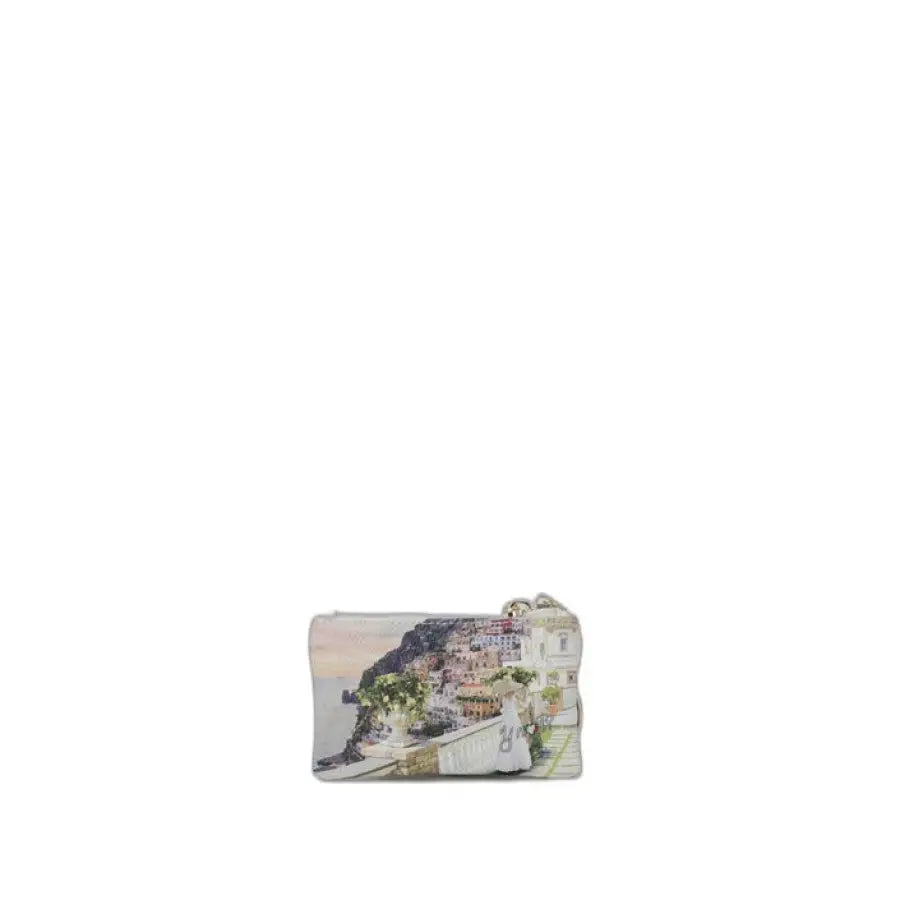Y Not? women wallet featuring urban city style on a white purse